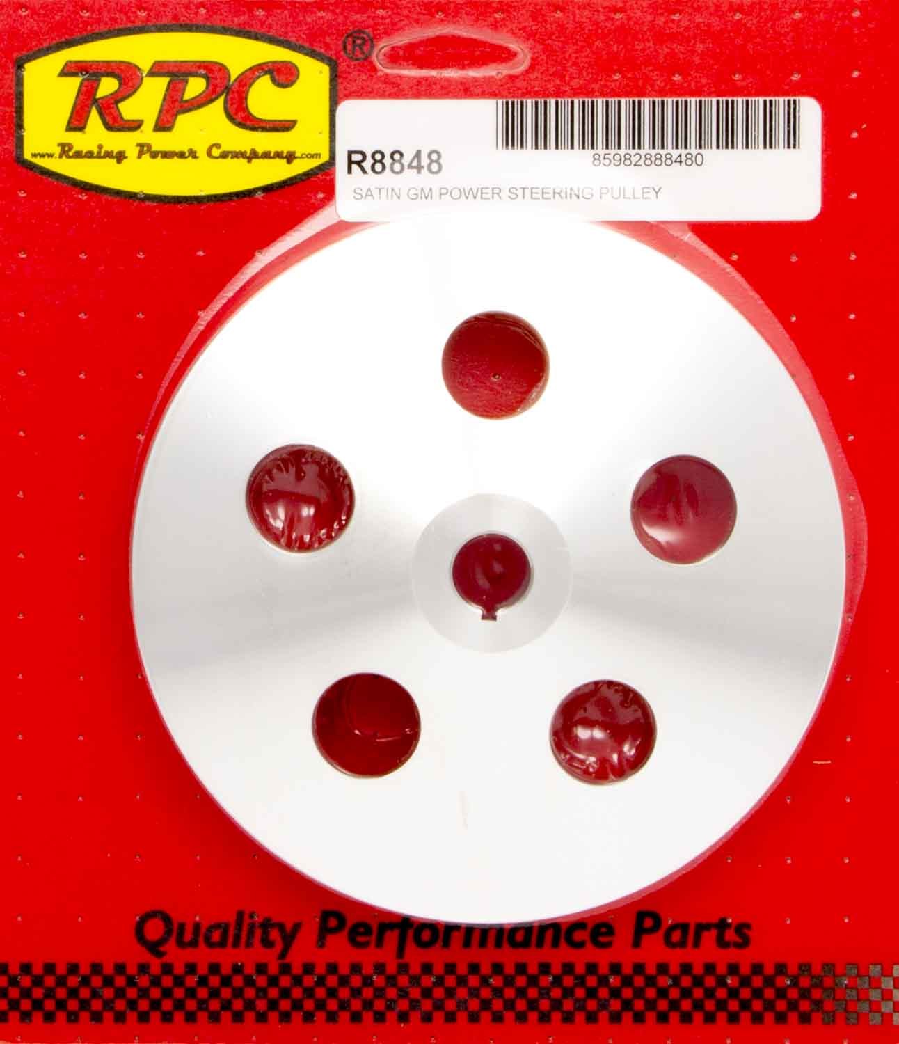 Racing Power Company R8848 - Pre 84 GM Power Steering Pulley Satin Alum