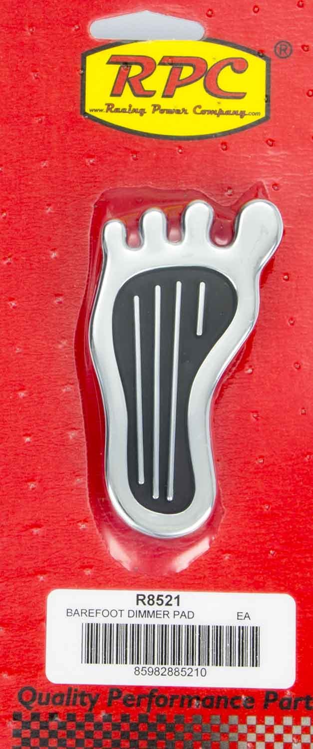 Racing Power Company R8521 - Dimmer Pad Barefoot Chrome Steel