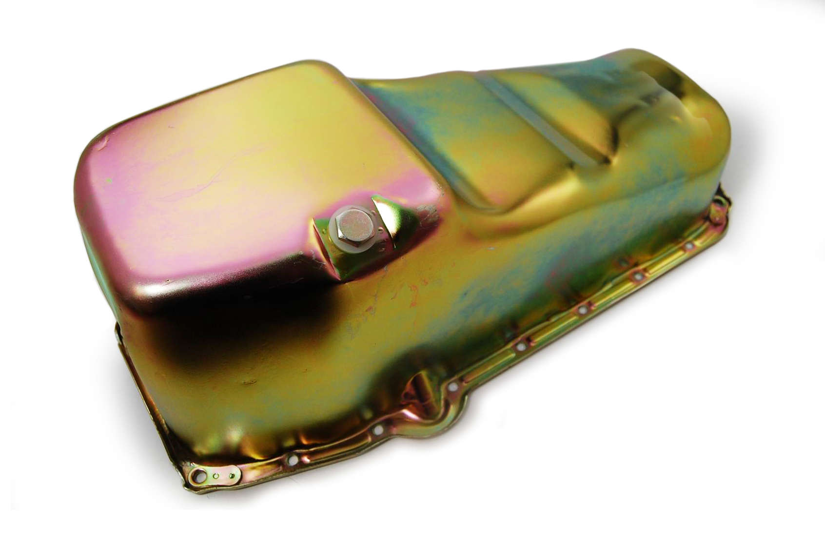 Racing Power Company R9005Z - Oil Pan SB Chevy 1965-79 Lh Dipstick - Zinc