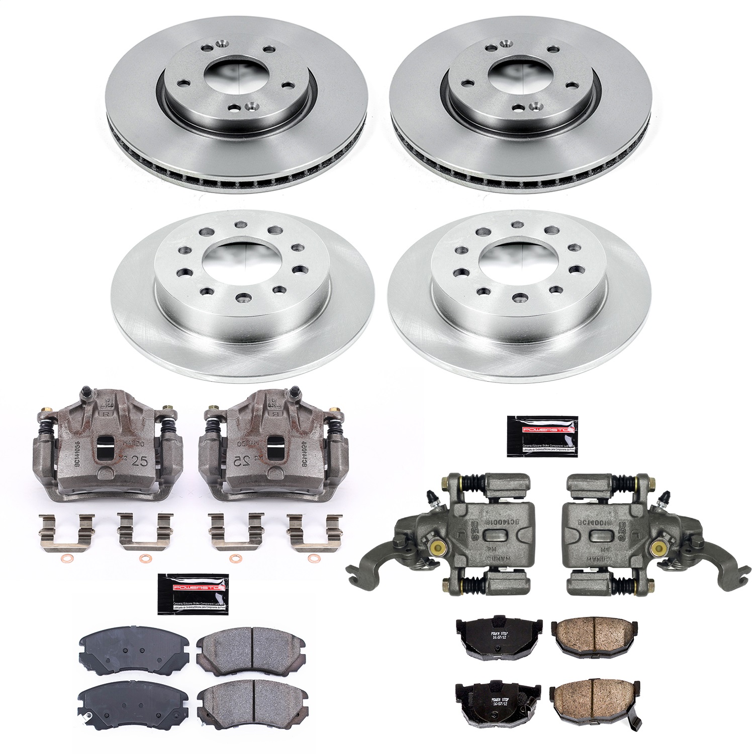 PowerStop KCOE166A - Power Stop 04-05 Hyundai Tiburon Front & Rear Autospecialty Brake Kit w/Calipers PowerStop KCOE166A - Power Stop 04-05 Hyundai Tiburon Front & Rear Autospecialty Brake Kit w/Calipers