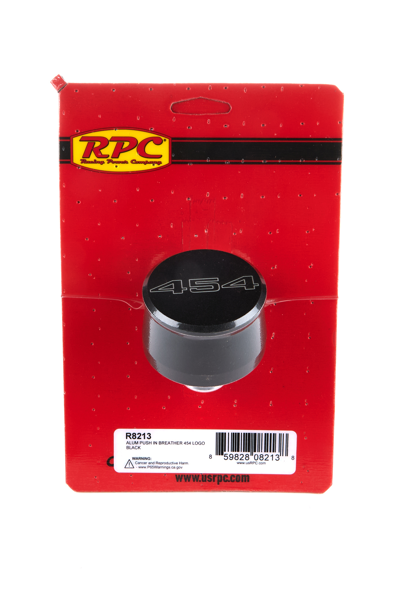 Racing Power Company R8213 - Valve Cover Breather 454 Logo Black Each