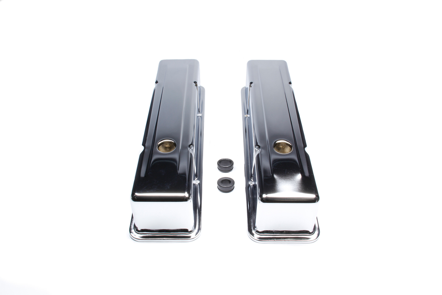Racing Power Company R9215 - 58-86 SBC Valve Covers Tall Chrome Steel