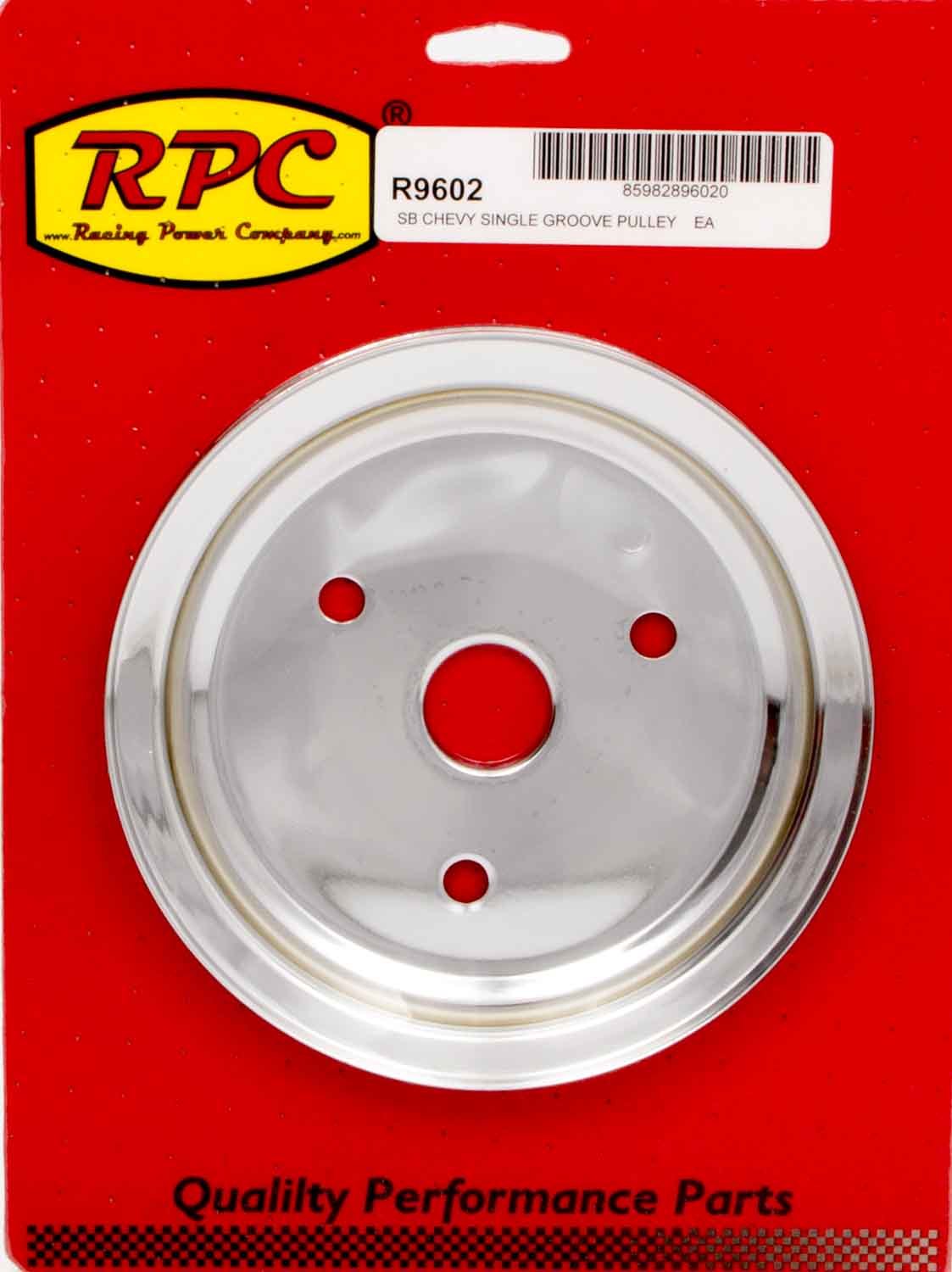 Racing Power Company R9602 - Chrome Steel Crankshaft Pulley SBC Short Wp 6.8