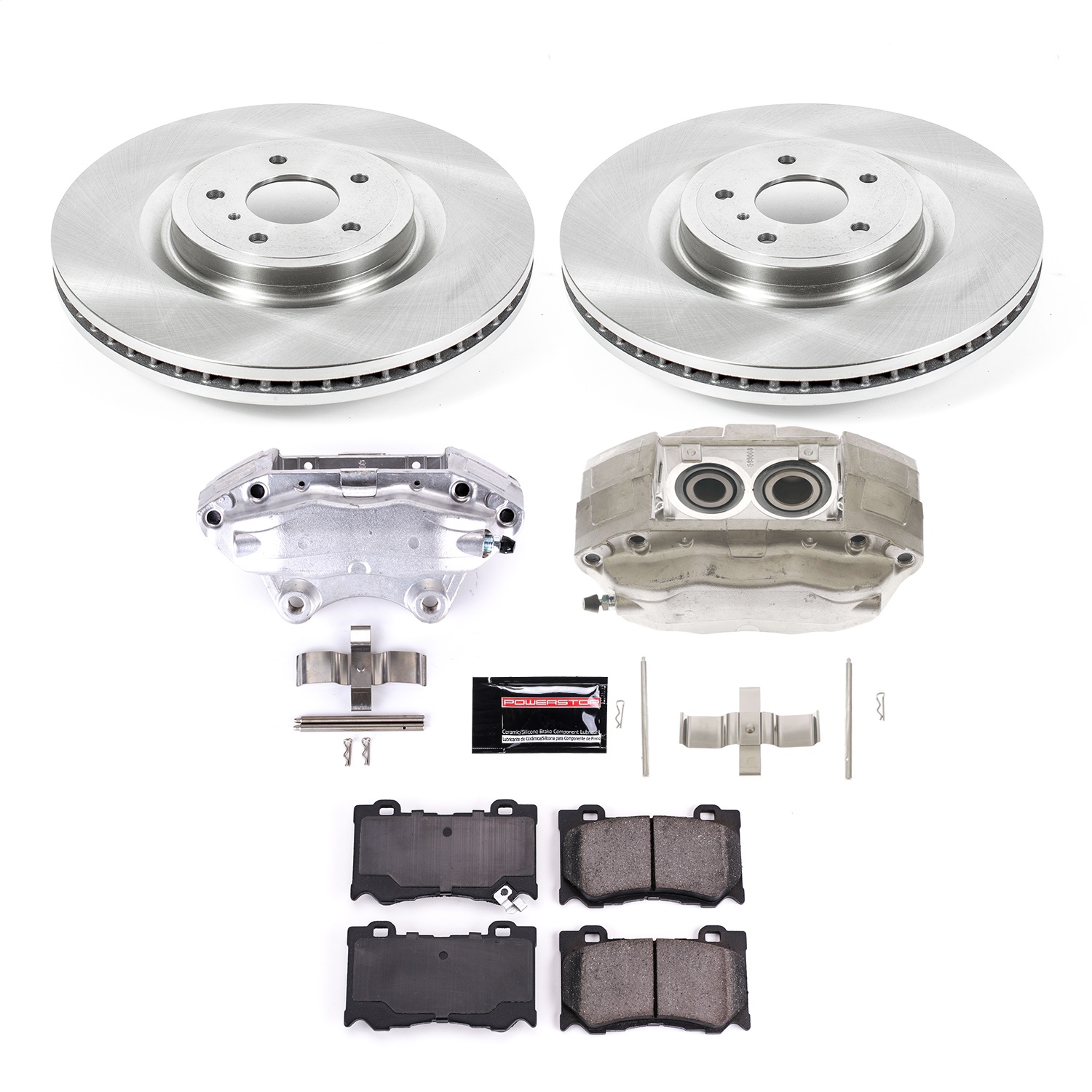 PowerStop KCOE2915B - Power Stop 2009 Nissan 350Z Front Autospecialty Kit w/Cals PowerStop KCOE2915B - Power Stop 2009 Nissan 350Z Front Autospecialty Kit w/Cals
