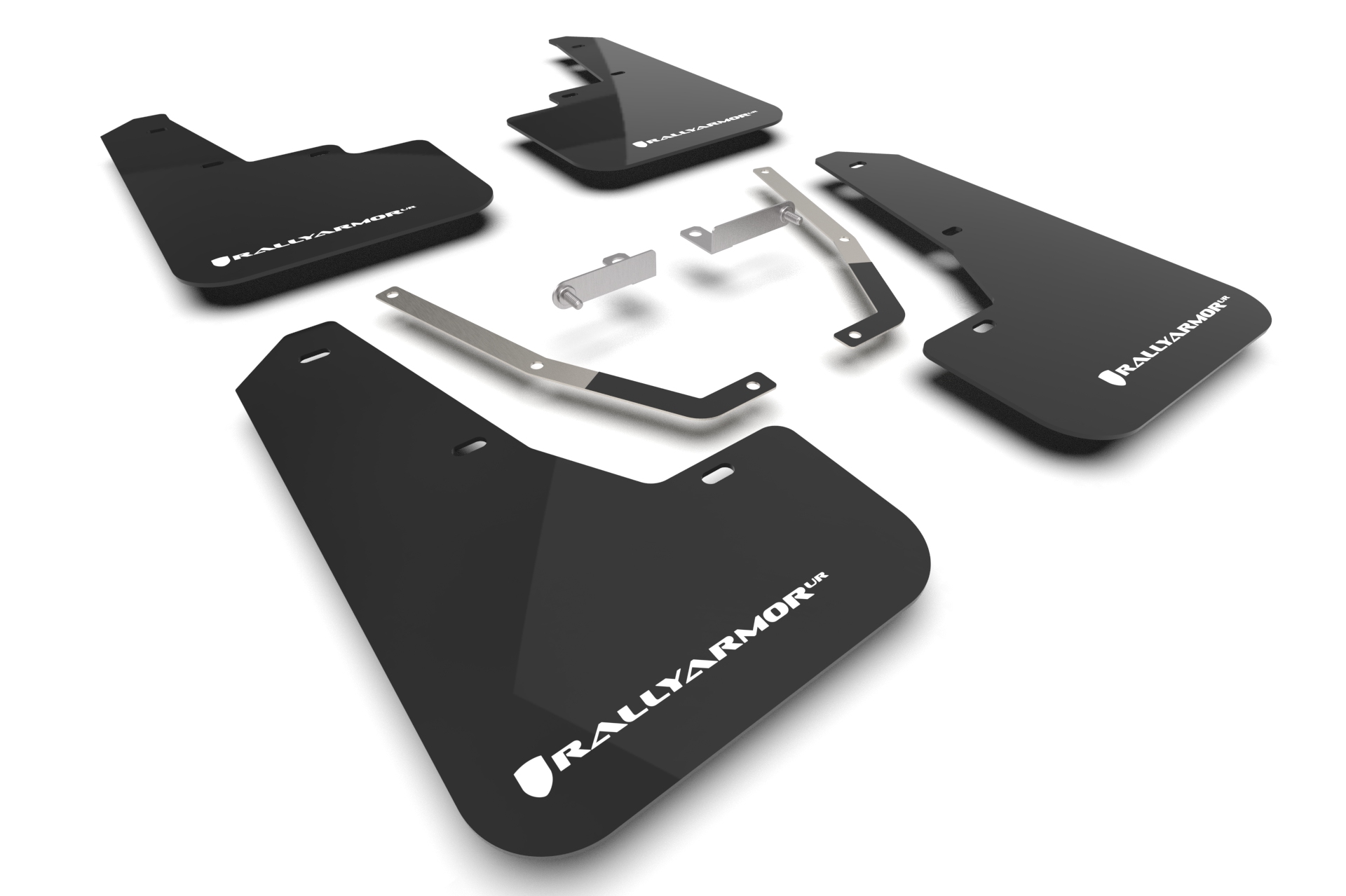 Rally Armor MF106-UR-BLK-WH - 24-25 Subaru Crosstrek Black UR Mud Flap White Logo