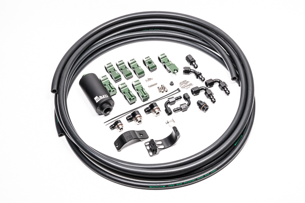 Radium Engineering 20-0702-03 - Late Nissan Fuel Hanger Plumbing Kit Stainless Filter