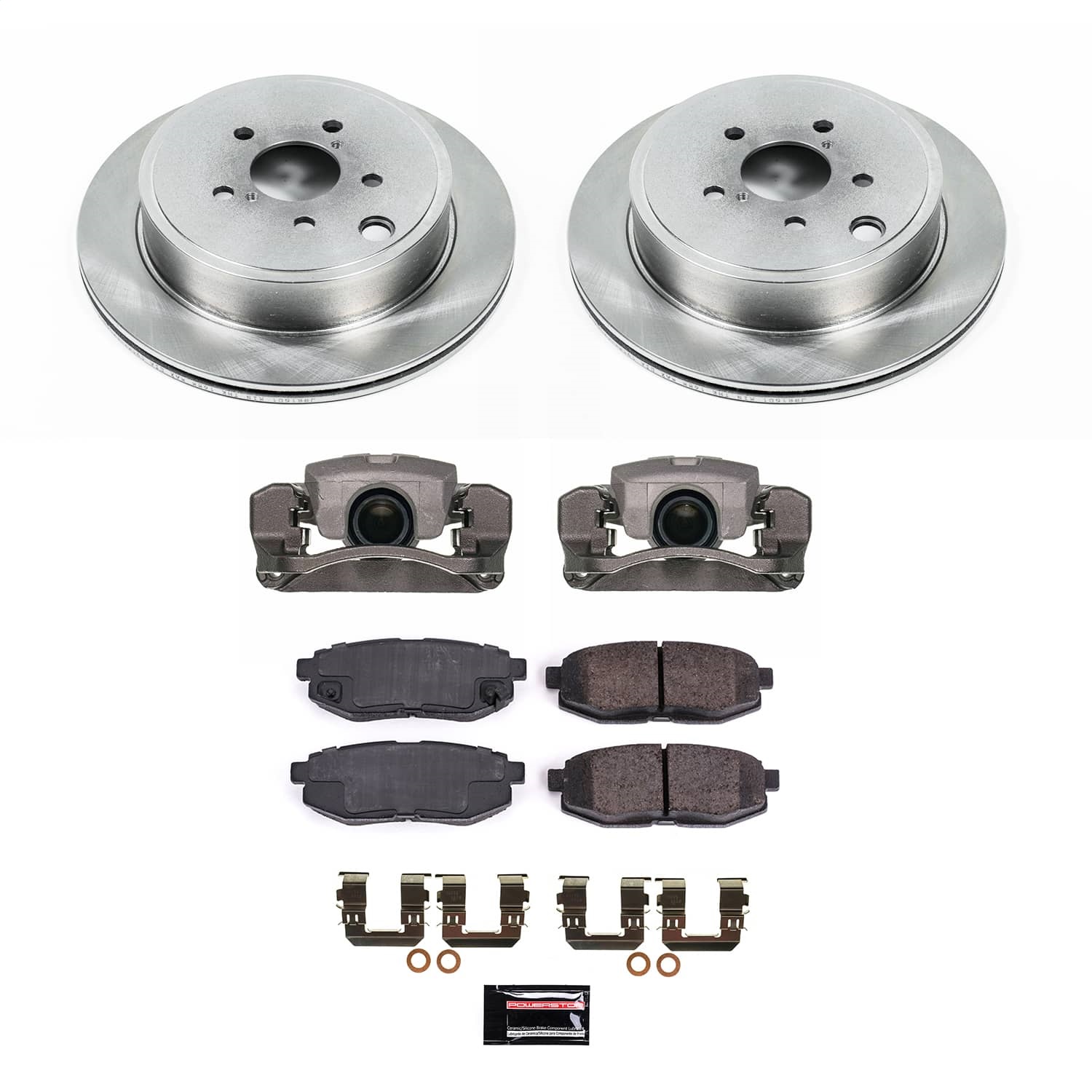 PowerStop KCOE5883A - Power Stop 10-14 Subaru Outback Rear Autospecialty Kit w/Cals PowerStop KCOE5883A - Power Stop 10-14 Subaru Outback Rear Autospecialty Kit w/Cals