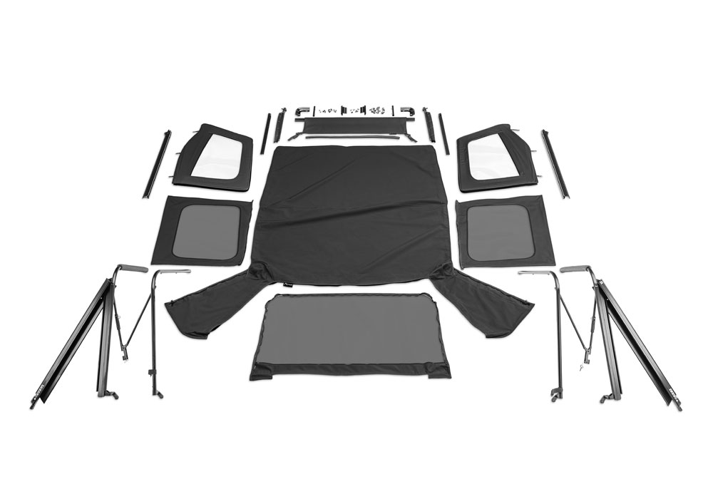 Rampage 68215 - 1976-1983 Jeep CJ5 Complete Top - Black Denim