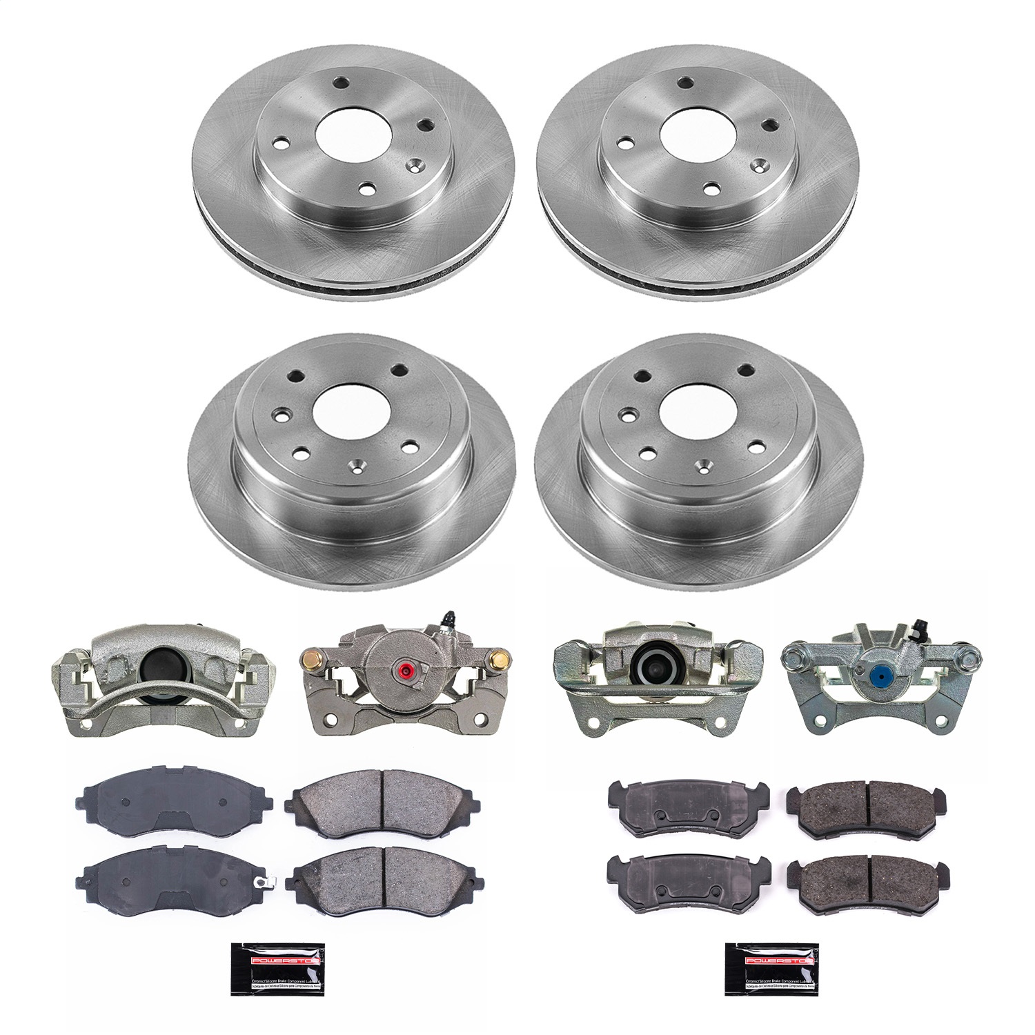 PowerStop KCOE5895 - Power Stop 05-06 Suzuki Reno Front & Rear Autospecialty Kit w/Cals PowerStop KCOE5895 - Power Stop 05-06 Suzuki Reno Front & Rear Autospecialty Kit w/Cals