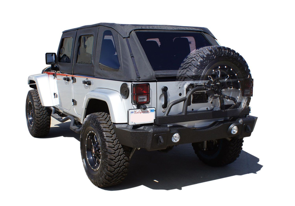Rampage 88606 - 2007-2018 Jeep Wrangler(JK) Recovery Bumper Rear - Black