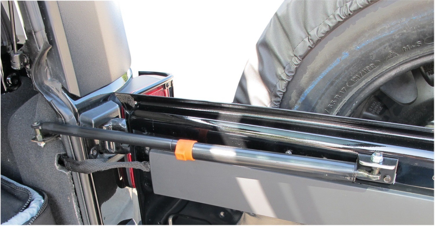 Rampage 86618 - 2007-2010 Jeep Wrangler(JK) Rear Door Heavy Duty Gas Strut - Black