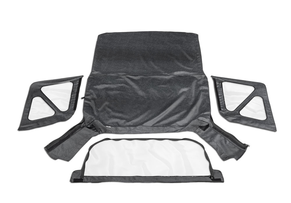 Rampage 98815 - 1995-1998 Geo Tracker Soft Top OEM Replacement - Black Denim