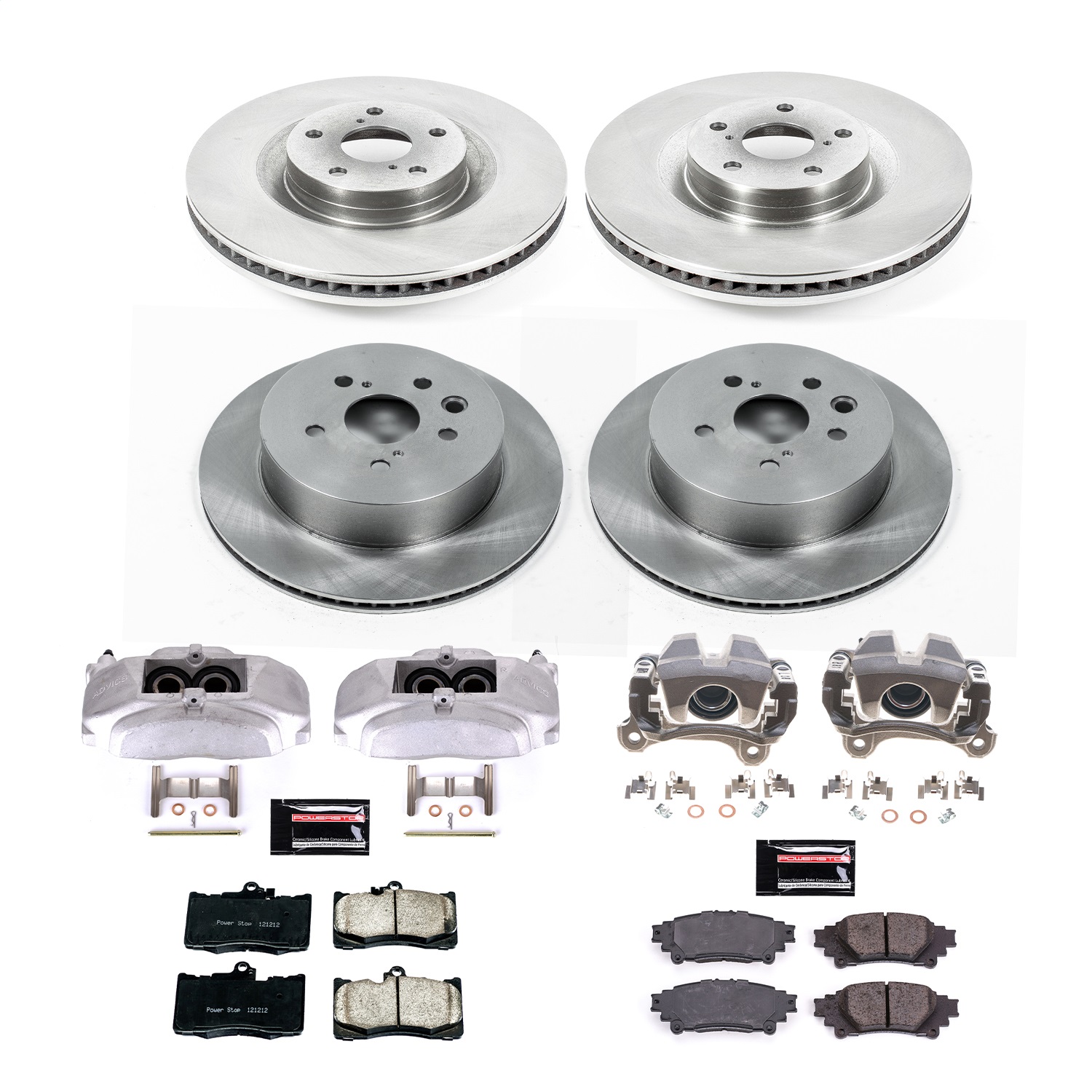 PowerStop KCOE6947 - Power Stop 14-15 Lexus IS350 Front & Rear Autospecialty Kit w/Cals PowerStop KCOE6947 - Power Stop 14-15 Lexus IS350 Front & Rear Autospecialty Kit w/Cals