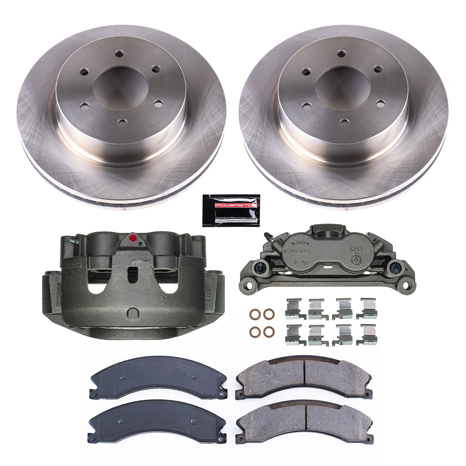 PowerStop KCOE7875 - Power Stop 16-22 Nissan Titan XD Front Autospecialty Brake Kit w/Calipers