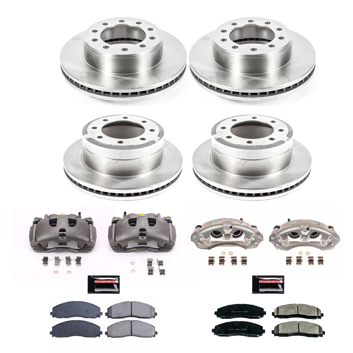 PowerStop KCOE8028 - Power Stop 2016 Ford F-350 Super Duty Front & Rear Autospecialty Kit w/Cals PowerStop KCOE8028 - Power Stop 2016 Ford F-350 Super Duty Front & Rear Autospecialty Kit w/Cals