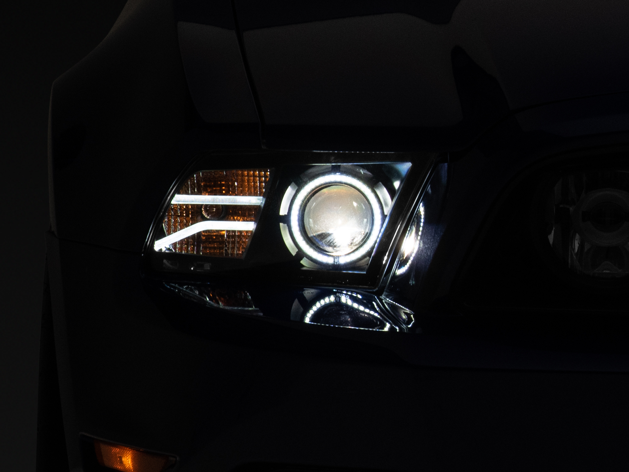 Raxiom 408997 - 13-14 Ford Mustang LED Halo Projector Headlights- Black Housing (Clear Lens) Raxiom 408997 - 13-14 Ford Mustang LED Halo Projector Headlights- Black Housing (Clear Lens)