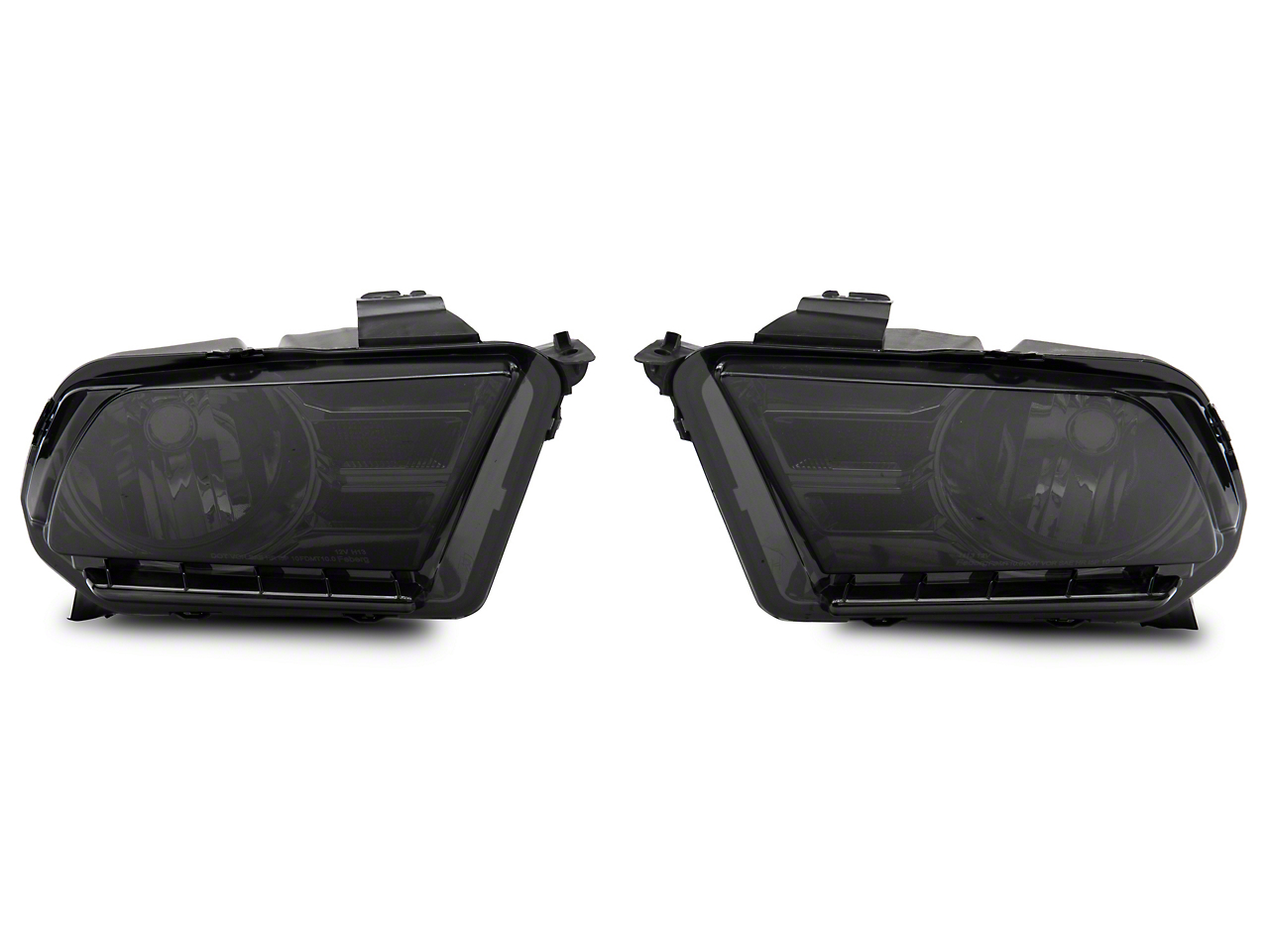 Raxiom 413417 - 10-12 Ford Mustang Axial Series OEM Style Rep Headlights- Chrome Housing- Smoked Lens
