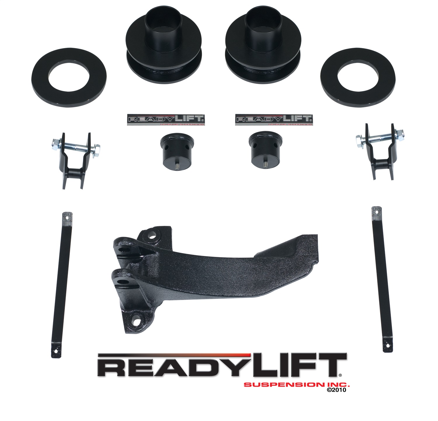 ReadyLIFT 66-2516 - 2.5" Front Leveling Kit W/ Track Bar Bracket - Ford Super Duty 4WD 2008-2010 ReadyLIFT 66-2516 - 2.5" Front Leveling Kit W/ Track Bar Bracket - Ford Super Duty 4WD 2008-2010