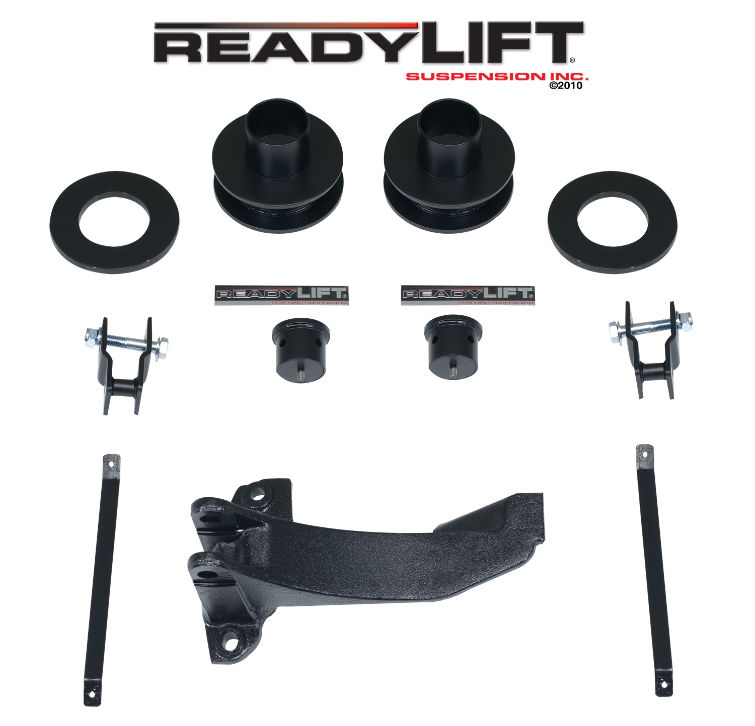 ReadyLIFT 66-2515 - 2.5" Front Leveling Kit W/ Track Bar Bracket - Ford Super Duty 4WD 2005-2007 ReadyLIFT 66-2515 - 2.5" Front Leveling Kit W/ Track Bar Bracket - Ford Super Duty 4WD 2005-2007