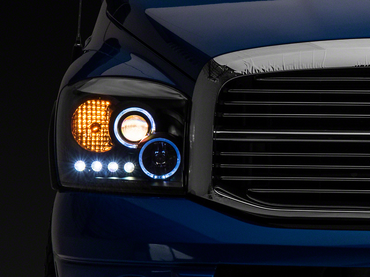 Raxiom R110149 - 06-08 Dodge RAM 1500 LED Halo Projector Headlights- Blk Housing (Clear Lens) Raxiom R110149 - 06-08 Dodge RAM 1500 LED Halo Projector Headlights- Blk Housing (Clear Lens)