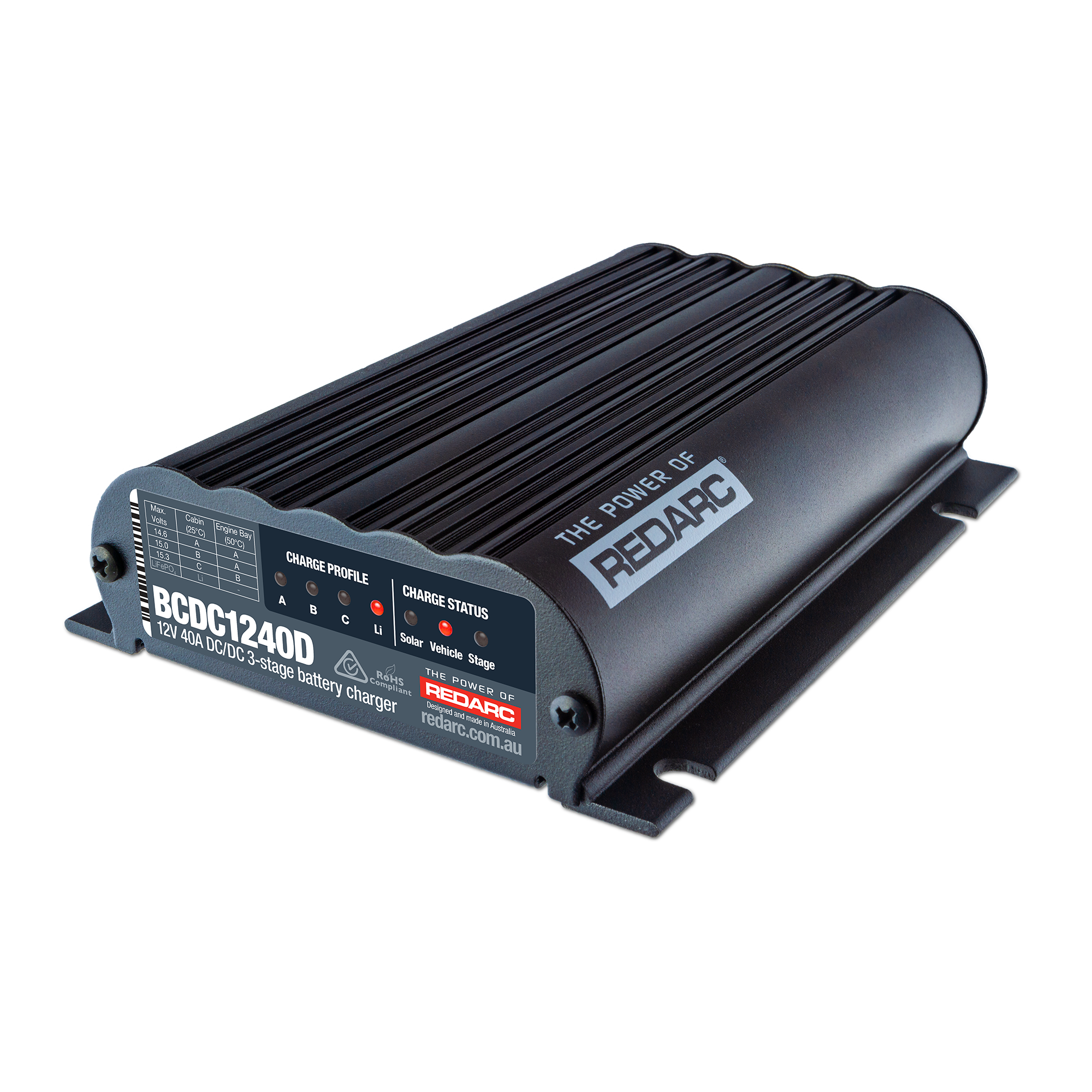 REDARC BCDC1240D - DC/DC Dual Input In-Vehicle Battery Charger - 12V 40A