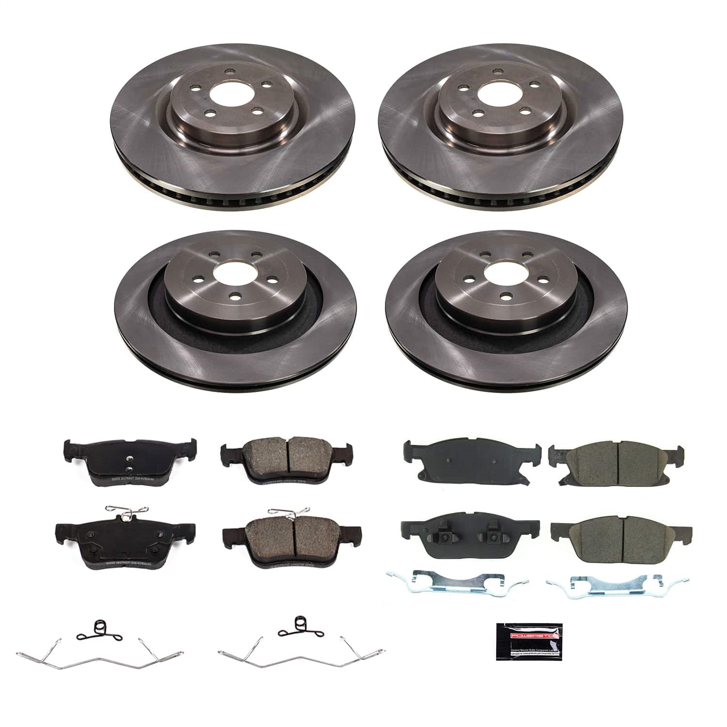 PowerStop KOE8543 - Power Stop 19-22 Ford Edge Front and Rear Autospecialty Brake Kit
