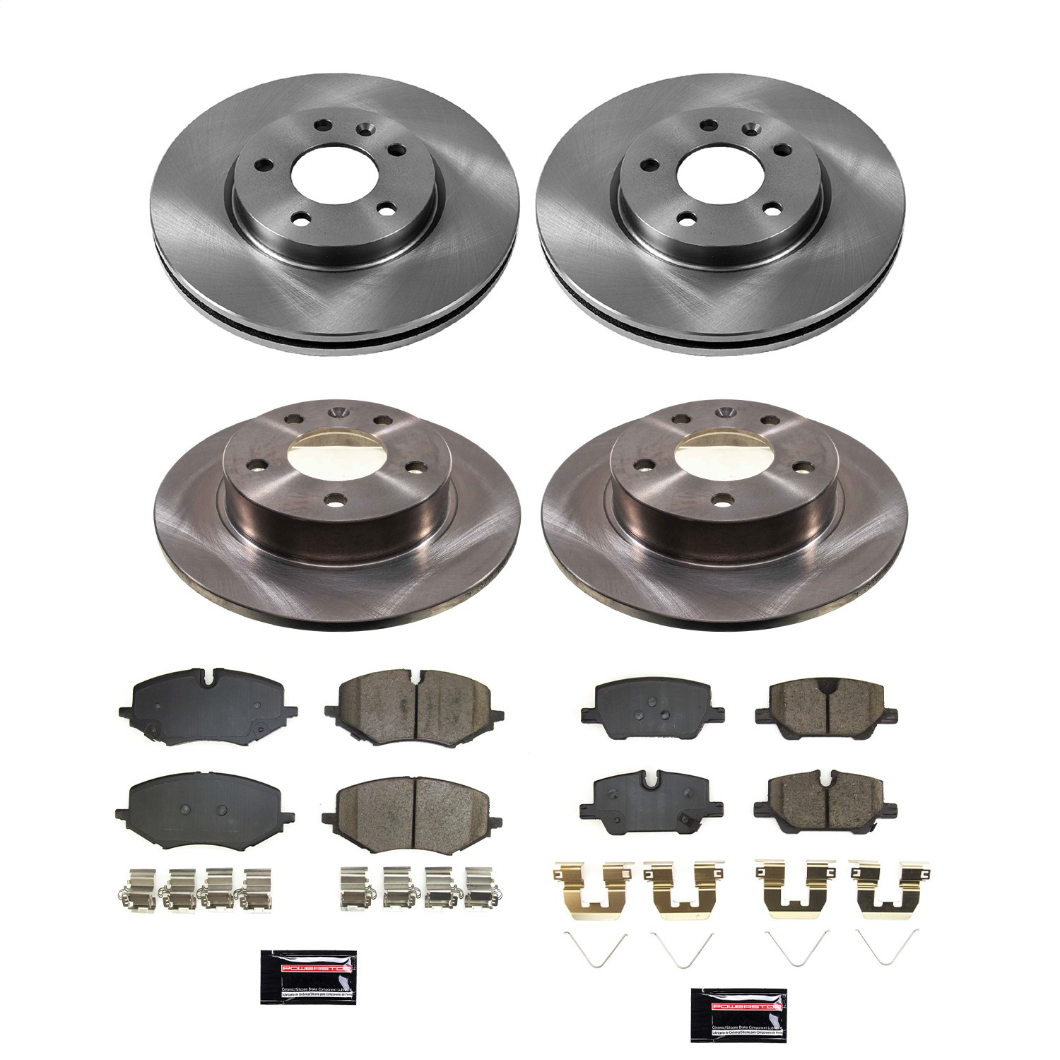 PowerStop KOE8692 - OE Stock Replacement Low-Dust Ceramic Brake Pad and Rotor Kit