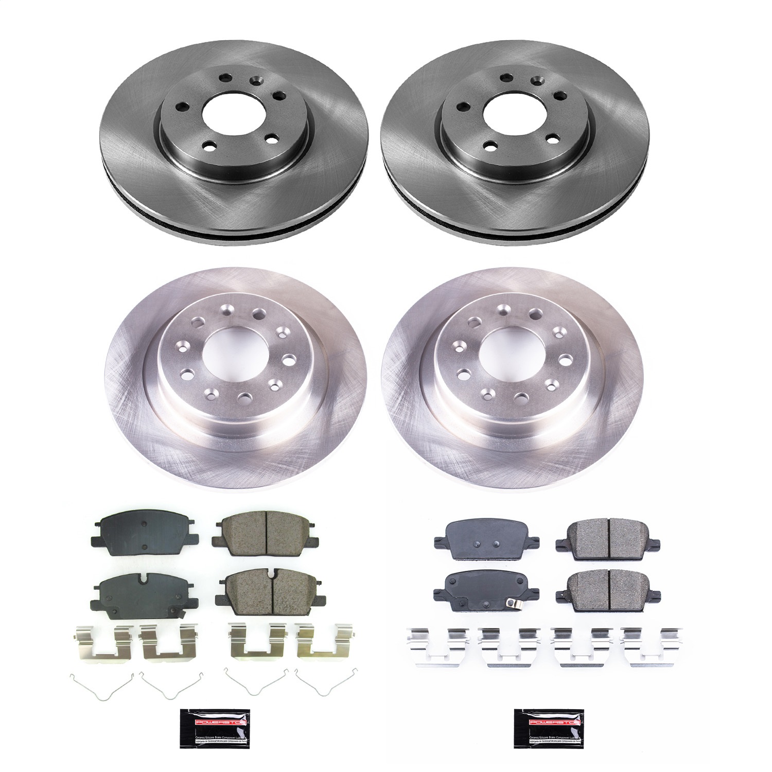 PowerStop KOE8800 - Power Stop 2021 Chevrolet Malibu Front & Rear Autospecialty Brake Kit