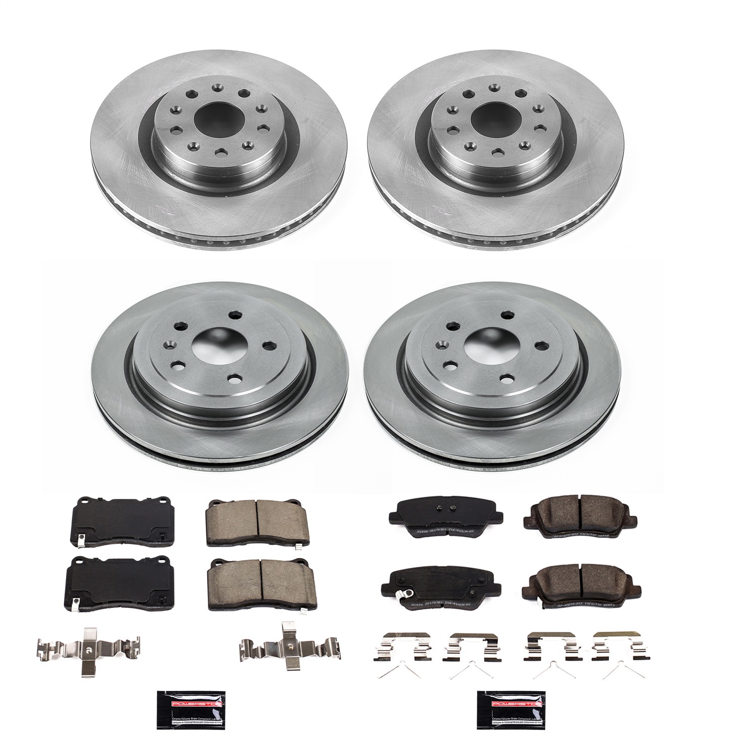 PowerStop KOE8977 - Power Stop 2019 Cadillac CTS Front & Rear Autospecialty Brake Kit