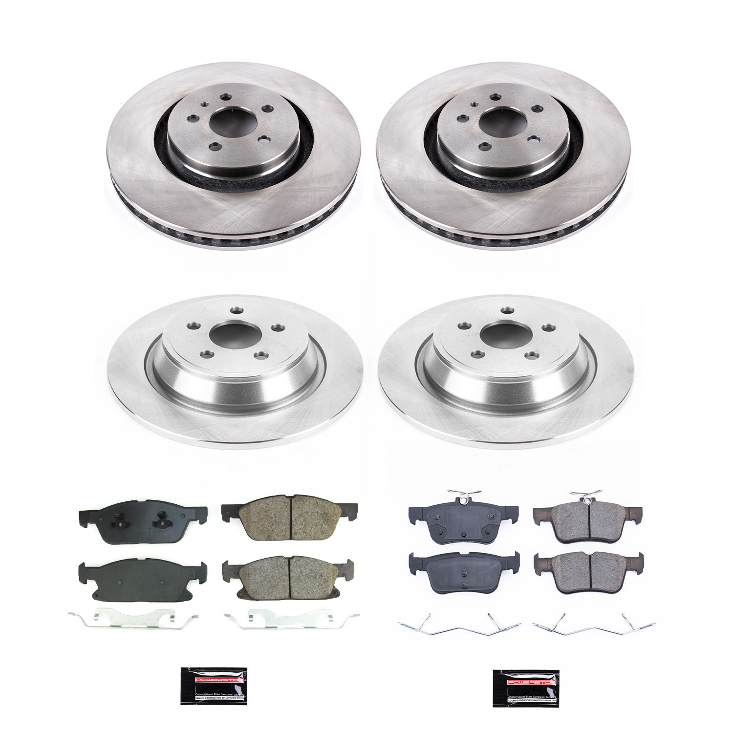 PowerStop KOE8974 - Power Stop 17-20 Lincoln MKZ Front & Rear Autospecialty Brake Kit