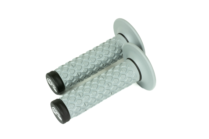 Renthal G202 - Soft/Firm MX Dual Compound Grips Tapered 1/2 Waffle - Gray/Black Renthal G202 - Soft/Firm MX Dual Compound Grips Tapered 1/2 Waffle - Gray/Black