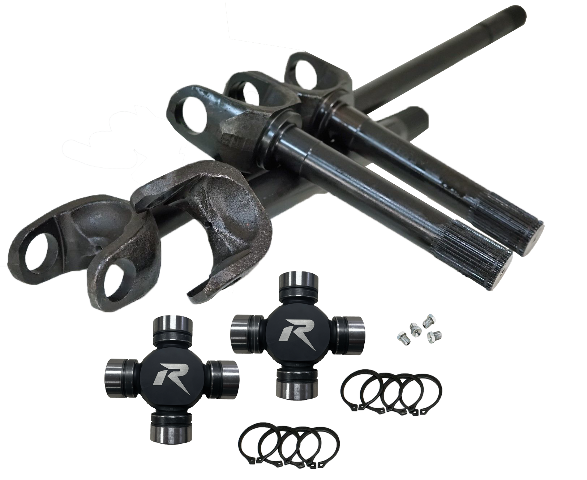 Revolution Gear And Axle DC-D60-FORD-85-98-HD - 1985-98 Ford Dana 60 4340 Chromoly Discovery Series Front Axle Kit, 35 Spline, HD U-Joints Revolution Gear