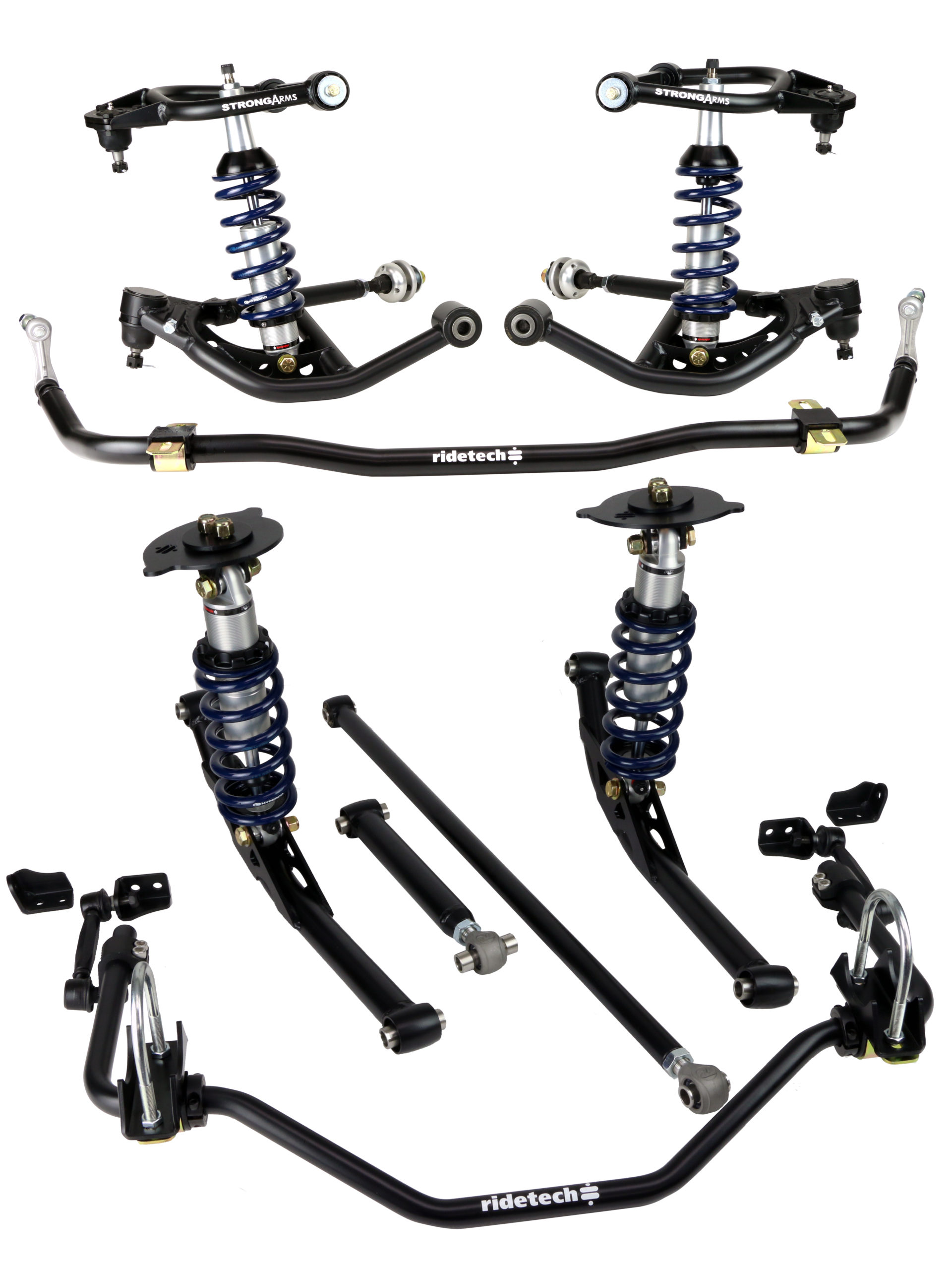 Ridetech 11300202 - HQ Coil-Over System For 1967-1970 Impala Front And Rear HQ Coil-Overs Front Upper And Lower Strongarms Rear Upper And Lower Strongarms And Front And Rear Sway Bar Sway Bars Ridetech 11300202 - HQ Coil-Over System For 1967-1970 Impala Front And Rear HQ Coil-Overs Front Upper And Lower Strongarms Rear Upper And Lower Strongarms And Front And Rear Sway Bar Sway Bars
