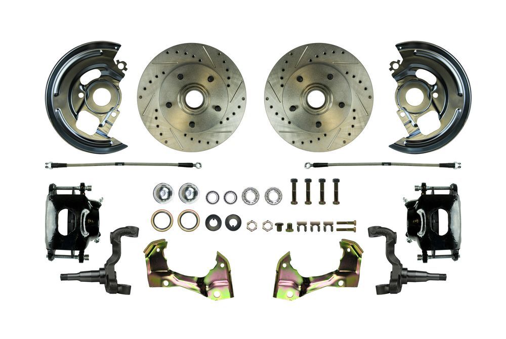 Right Stuff Detailing AFXWK01CS - Disc Brake Conv. Drill/ Slot Blk PC & SS Hoses