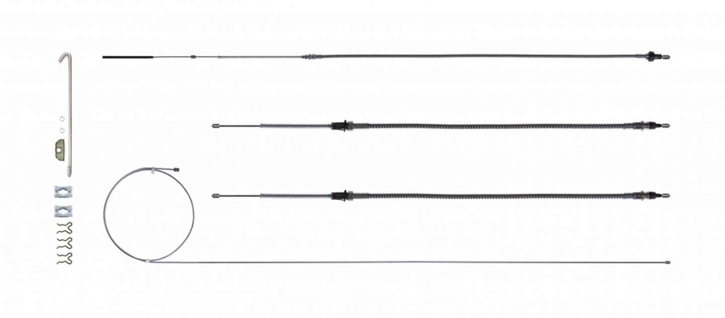 Right Stuff Detailing RSBCF02 - Brake Cable Set w/Hardwa re 68-69 Camaro