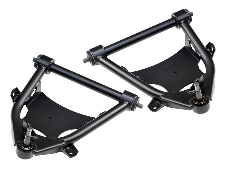 Ridetech 11351499 - Front Lower Strongarms For 1971-1987 C10 For Use W/ Coolride Air Springs Pair Of Tubular Control Arms W/ Ball Joints Cross Shafts And Delrin Bushings Powder Coated Satin Black