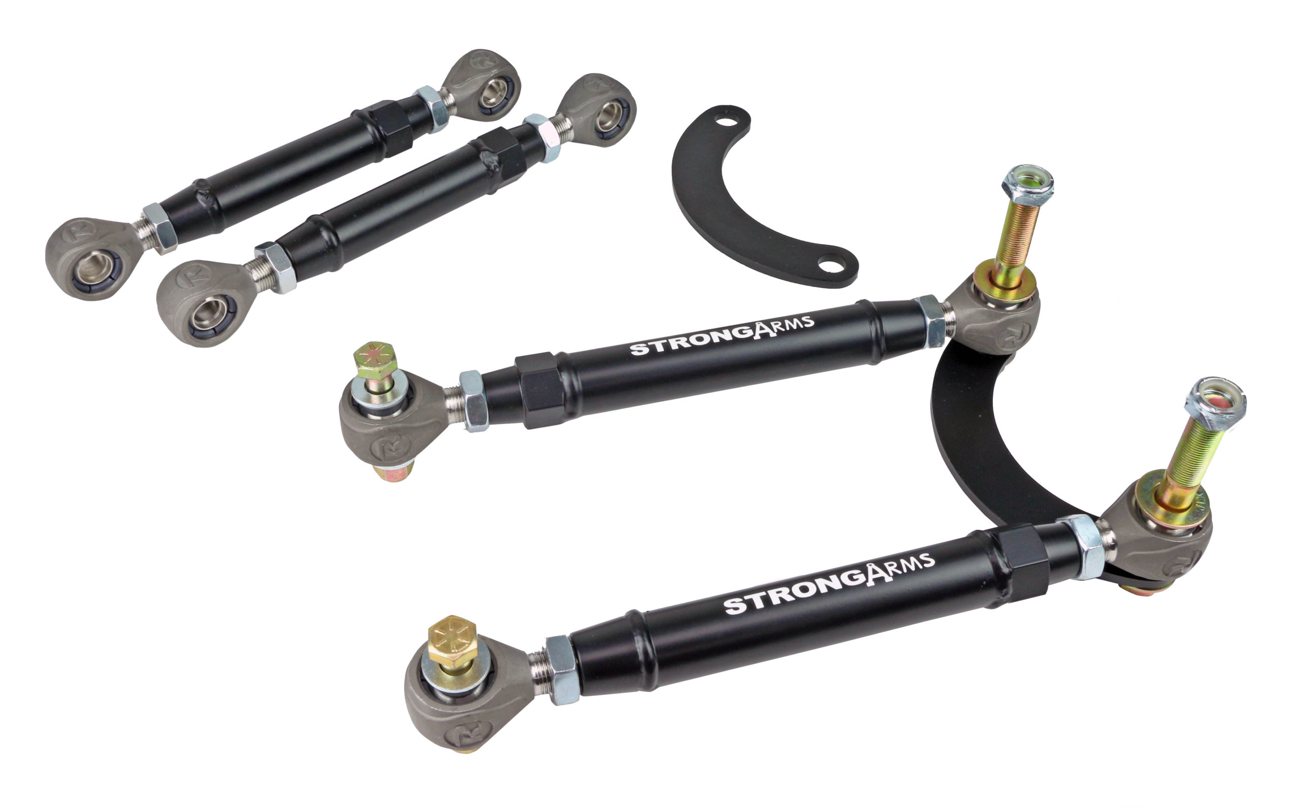 Ridetech 11567290 - Rear Trailing Arms For 1988-1996 Corvette 4 Double Adjustable Trailing Arms R-Joints And Hardware Powder Coated Satin Black
