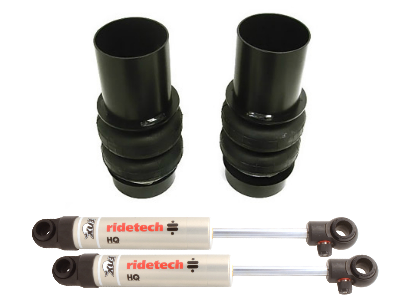 Ridetech 12011010 - Front Coolride Kit For 1949-1951 Merc Air Springs Brackets HQ Shocks Shock Mounts And Hardware