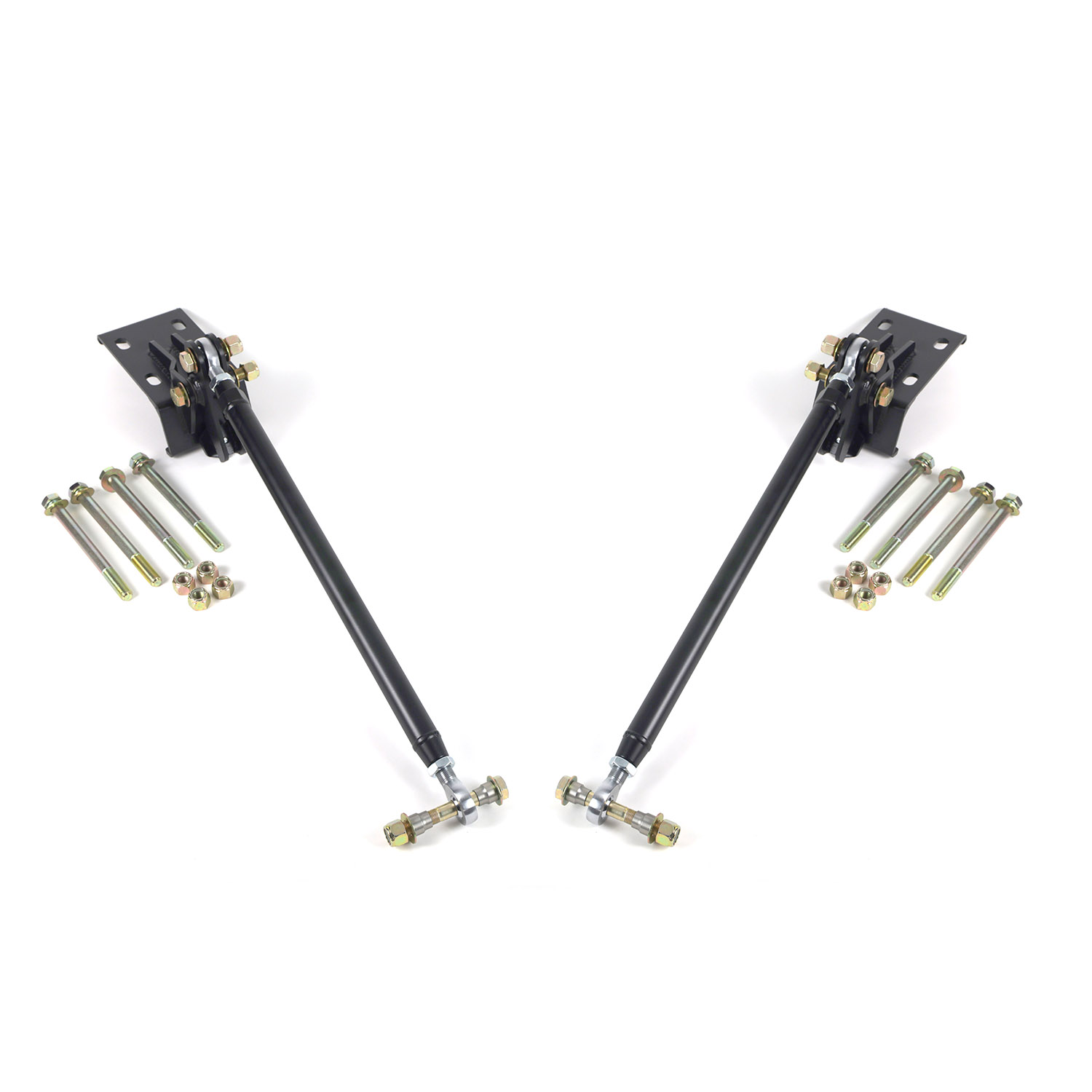 Ridetech 11727299 - Traction Bar Kit For 2019-2024 Silverado / Sierra 1500 W/  Lowering Kit Pair Of Double Adjustable Bars Heim Ends Pivot Bracket Bump Stop Axle Brackets And Hardware Powder Coated Satin Black