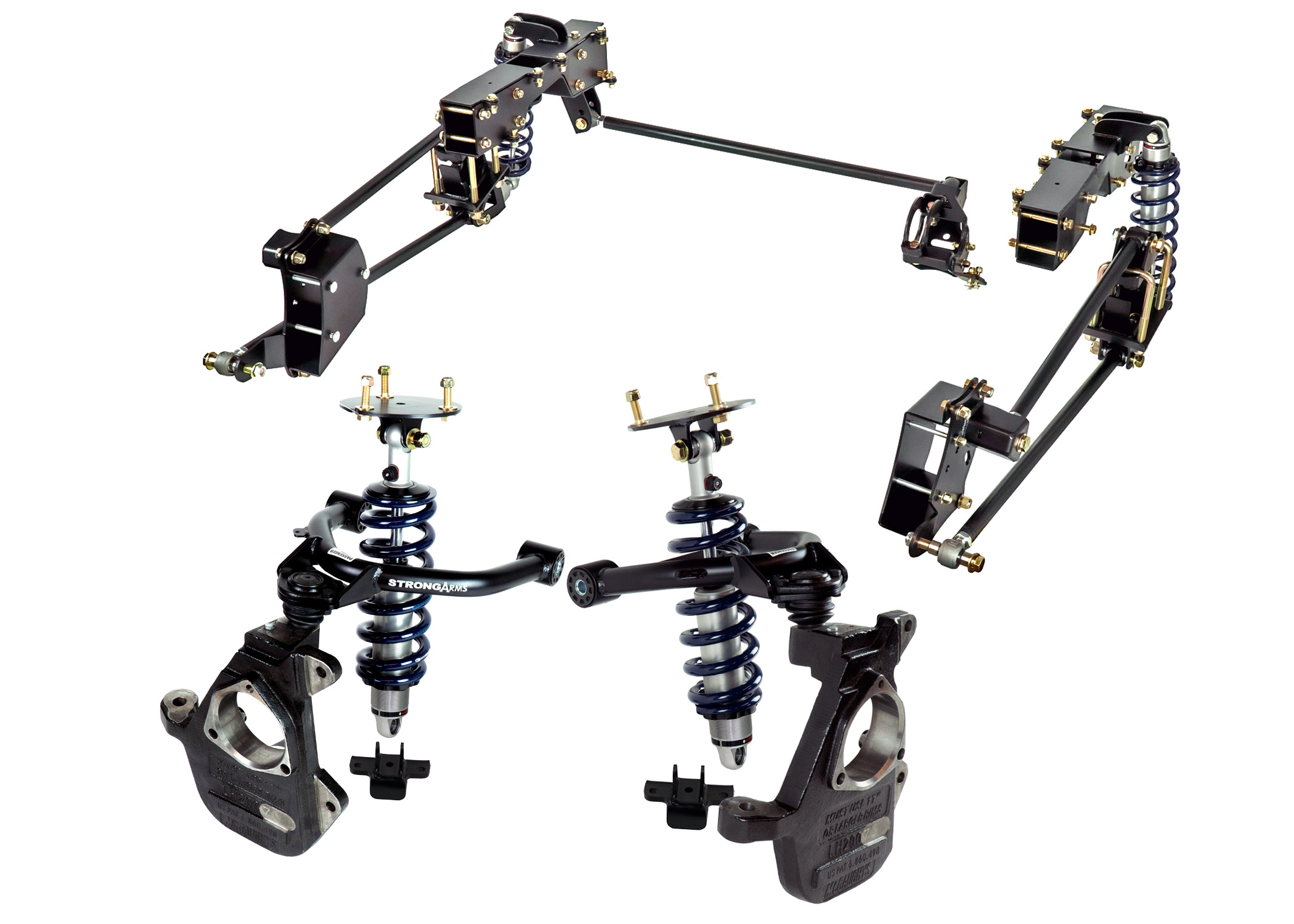 Ridetech 11700203 - HQ Coil-Over System For 2007-2016 Silverado / Sierra 1500 4WD W/ OE Cast Steel Arms Drop Spindles Front And Rear HQ Series Coil-Overs Front Upper Strongarms Rear 4-Link And Panhard Bar Ridetech 11700203 - HQ Coil-Over System For 2007-2016 Silverado / Sierra 1500 4WD W/ OE Cast Steel Arms Drop Spindles Front And Rear HQ Series Coil-Overs Front Upper Strongarms Rear 4-Link And Panhard Bar