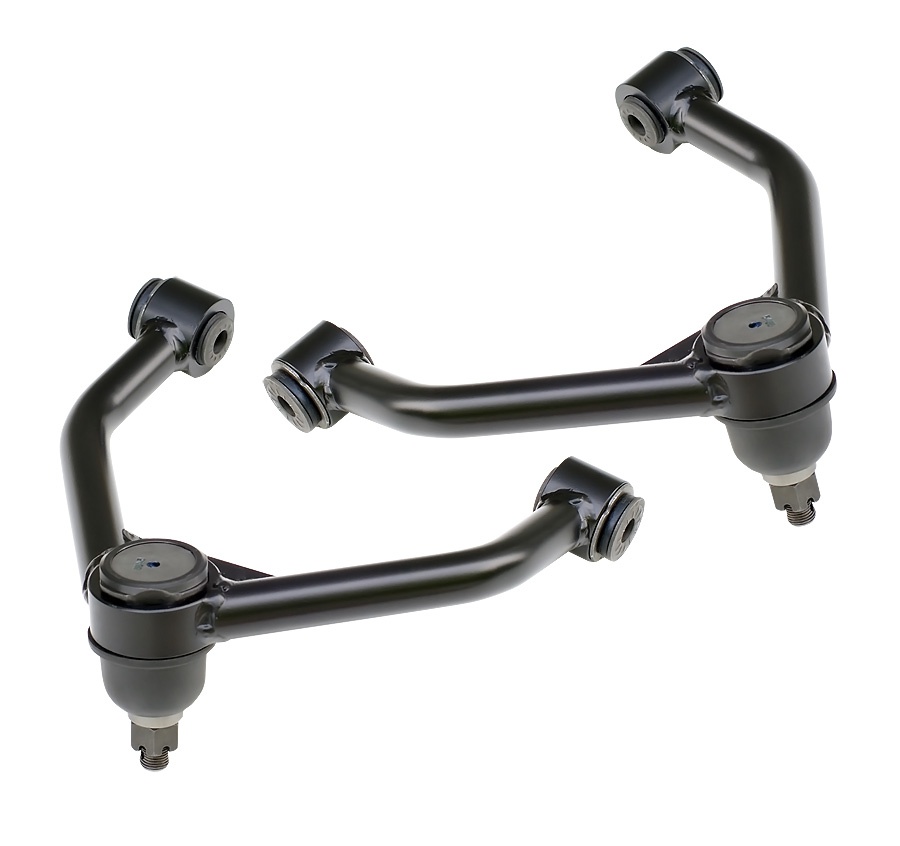 Ridetech 13013699 - Front Upper Strongarms For 1968-1970 Mopar B-Body And 1970-1974 E-Body Pair Of Tubular Control Arms W/ Rubber Bushings And Ball JointsPowder Coated Satin Black