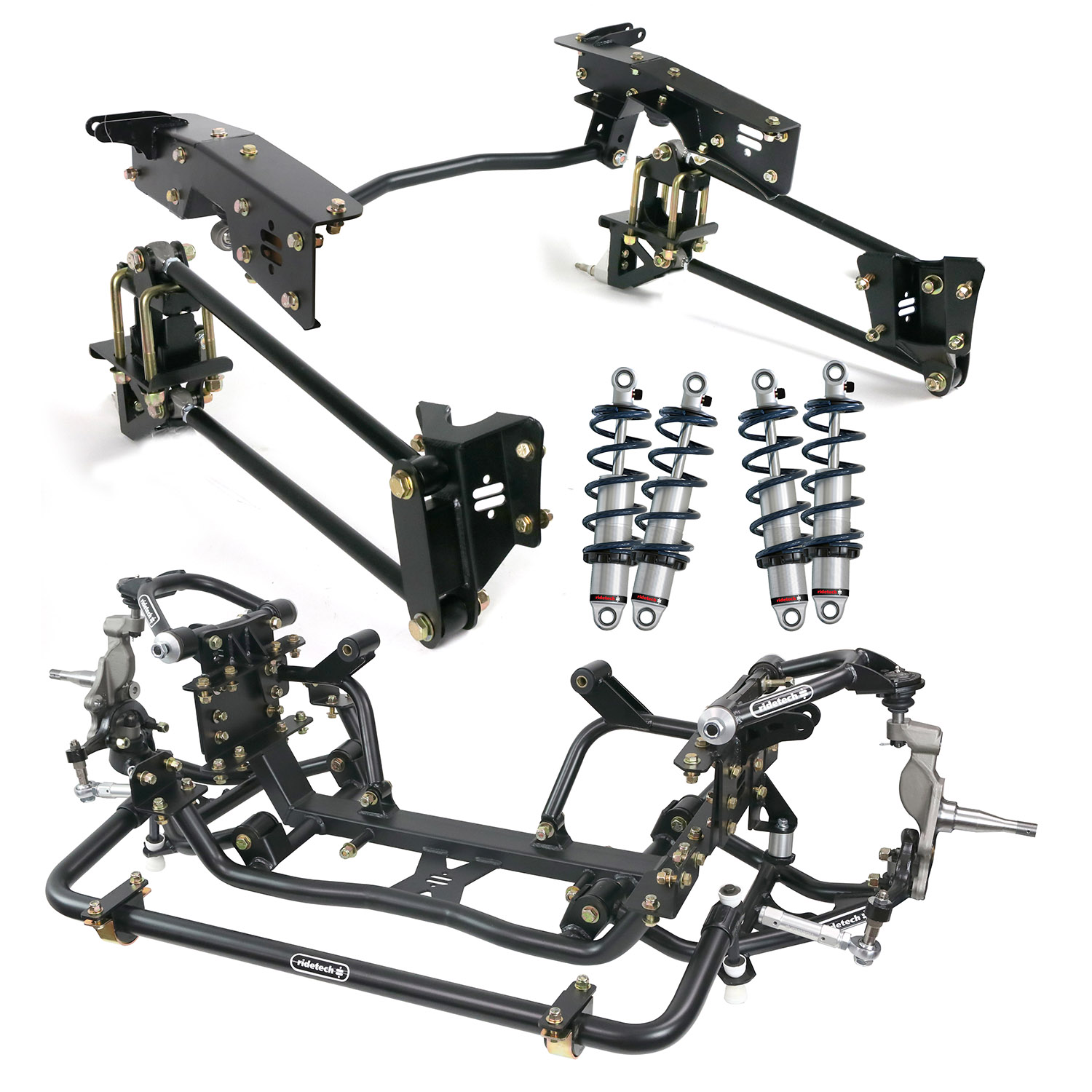 Ridetech 12330201 - HQ Coil-Over System For 1973-1979 F-100 Front And Rear HQ Coil-Overs Front Suspension System And Bolt-On 4-Link