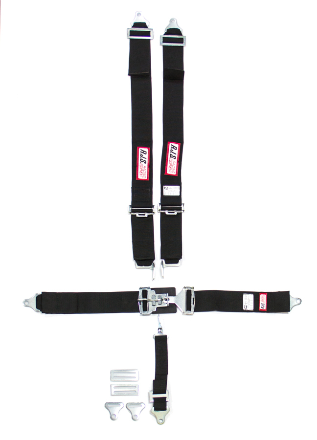 RJS Safety 1127801 - 5-Pt Harness System BK Ind Bolt In Mt 2in Sub