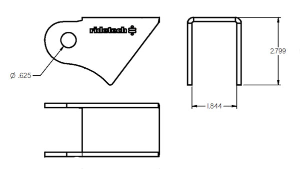 Ridetech 90000161 - Tri Link Frame Rod End Bracket Mustang