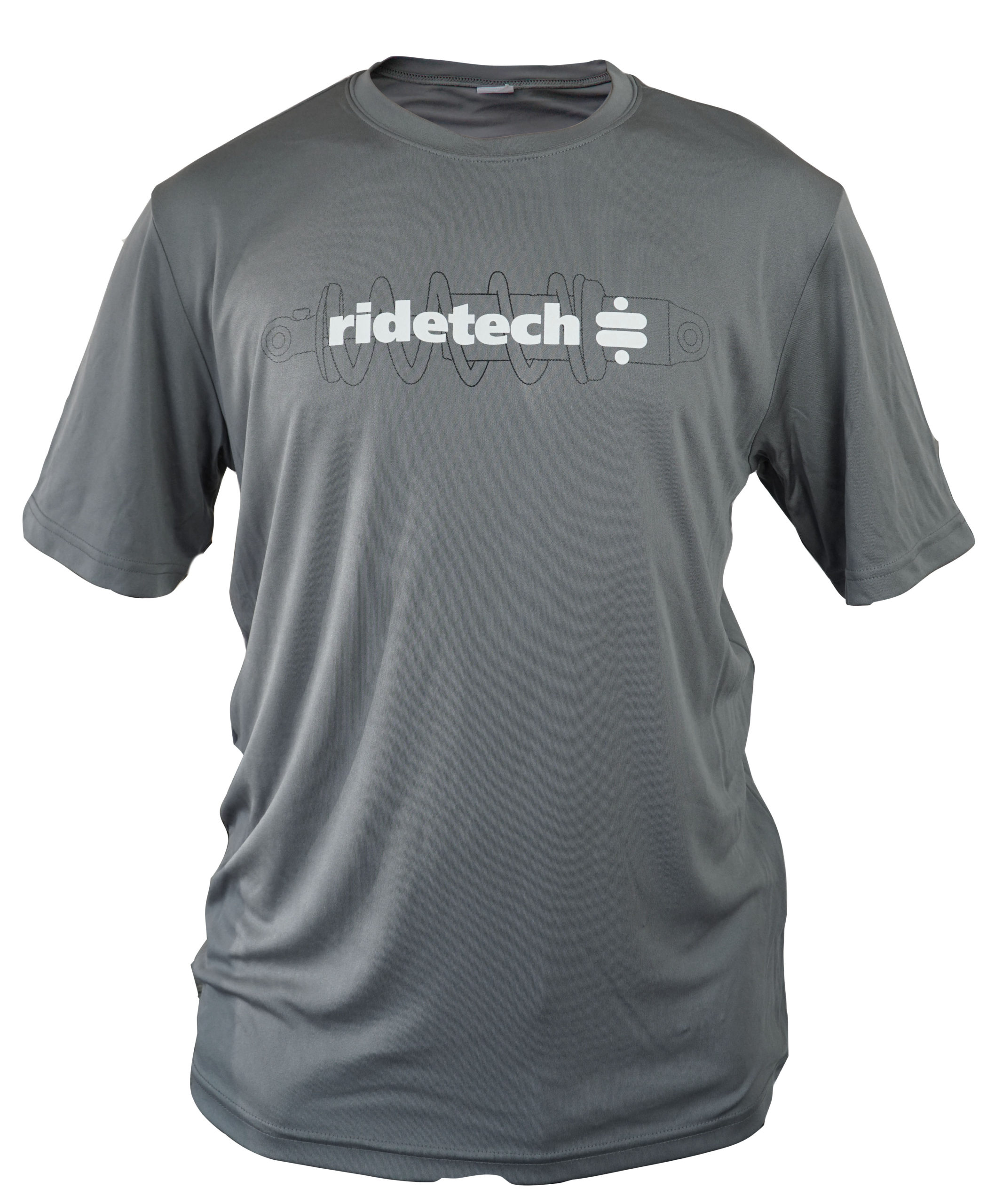 Ridetech 88085313 - (S) T-shirt - Coil-Over Sport Tech T-Shirt - Grey, Small