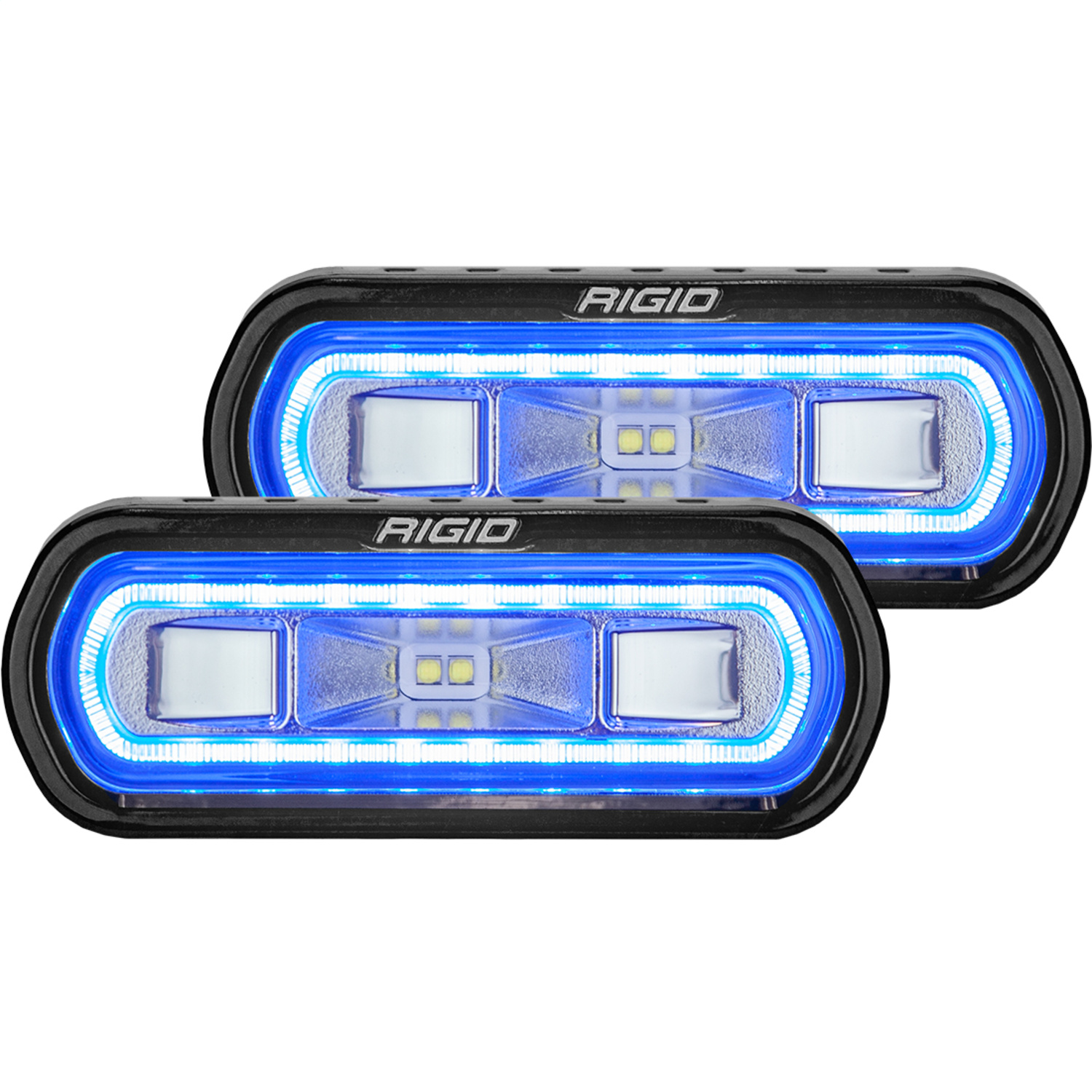Rigid 53121 - SR-L Series Off-Road Spreader Pod 3 Wire Surface Mount with Blue Halo Pair Rigid 53121 - SR-L Series Off-Road Spreader Pod 3 Wire Surface Mount with Blue Halo Pair