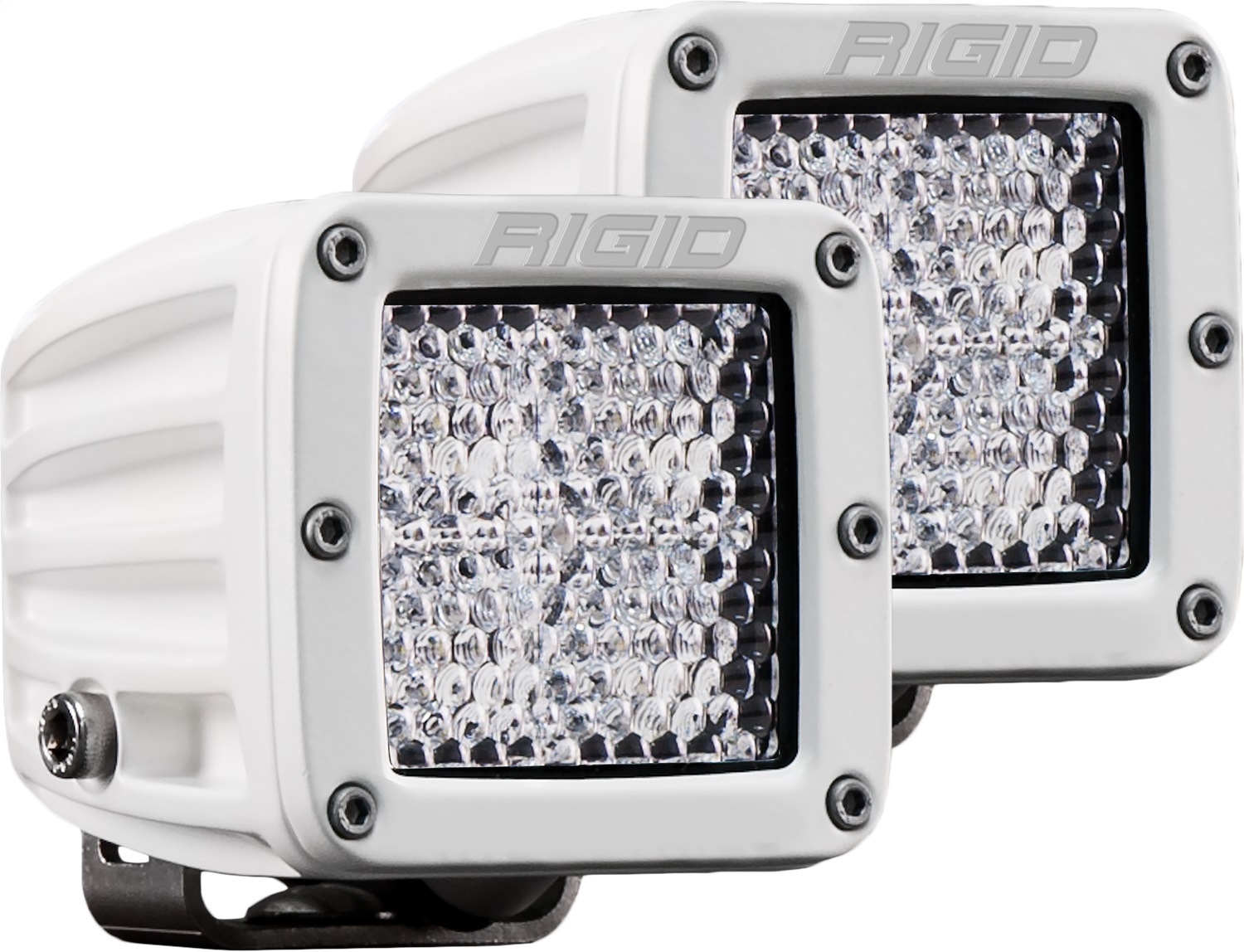 Rigid 602513 - Hybrid Diffused Surface Mount White Housing Pair D-Series Pro Rigid 602513 - Hybrid Diffused Surface Mount White Housing Pair D-Series Pro
