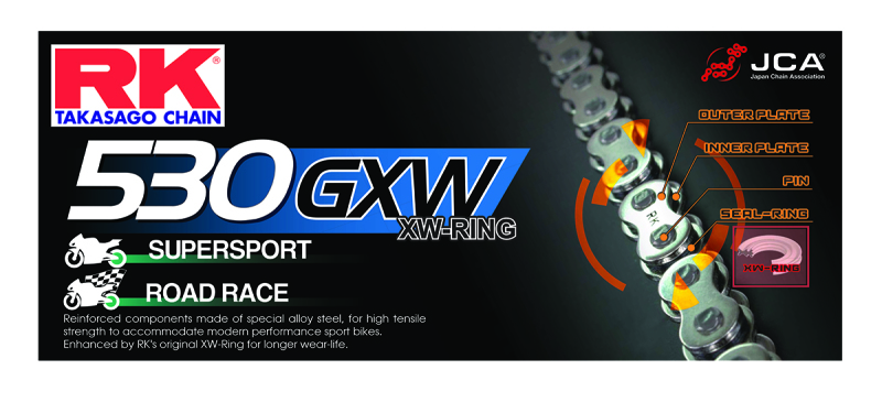 RK Chain BG530GXW-150 -  Black/Gold