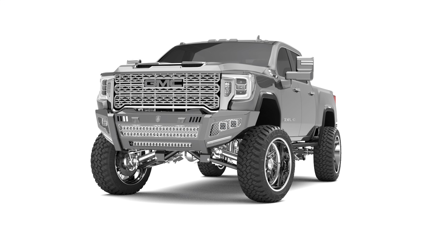 Road Armor 2202DF-A0-P2-MH-BH - 20-22 GMC 2500 iD Front Bumper / No Shackles / X2 Cube / Mesh Hyve Pattern / HDWR Kit