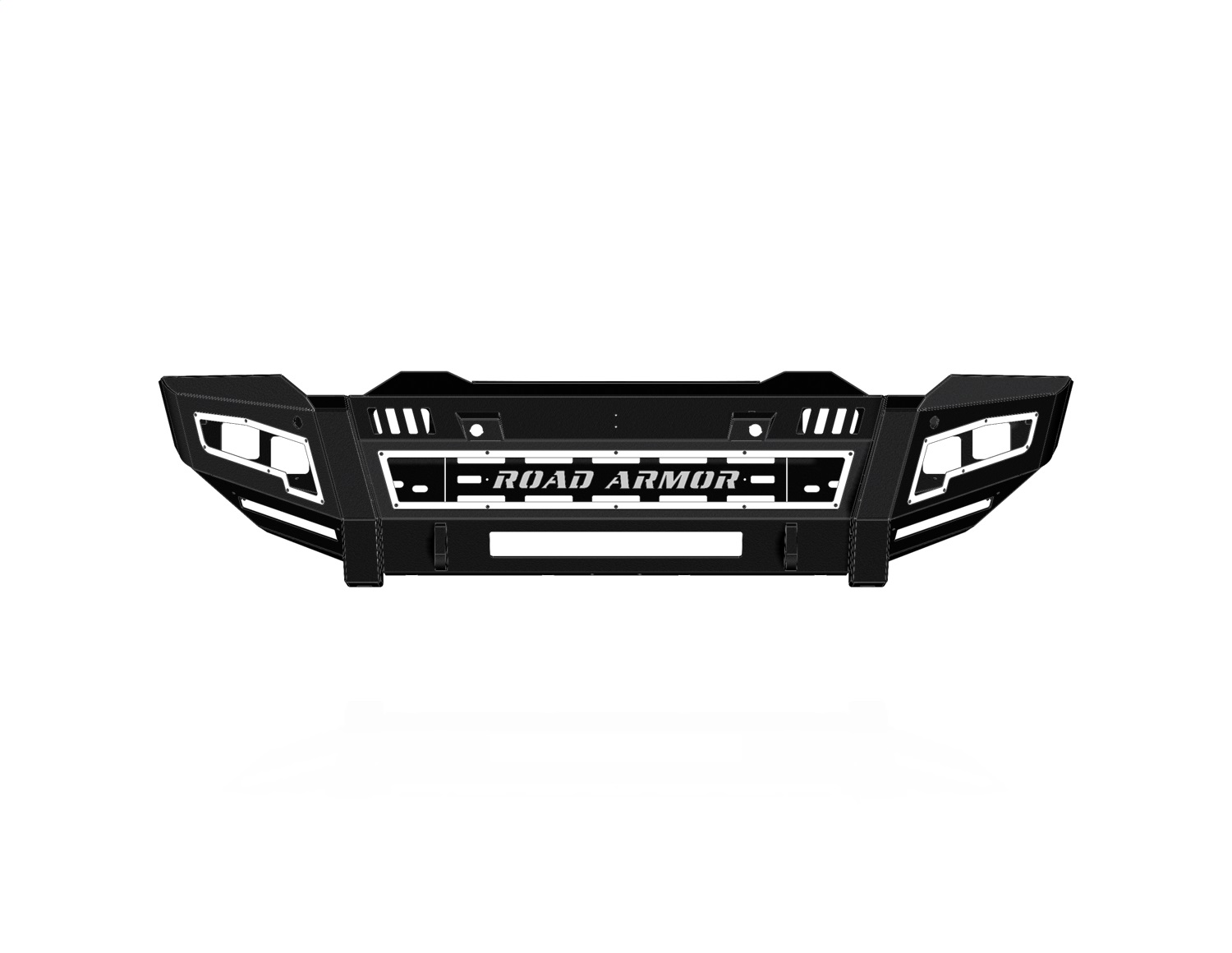Road Armor 2202DF-B0-P2-MR-BH-B - 20-23 GMC 2500/3500 iD Front Bumper / Shackles / Standard End Pods / Beauty Ring - Black Road Armor 2202DF-B0-P2-MR-BH-B - 20-23 GMC 2500/3500 iD Front Bumper / Shackles / Standard End Pods / Beauty Ring - Black